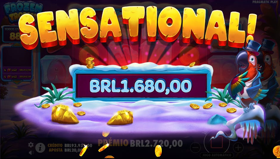 Super ganho slot Frozen Tropics