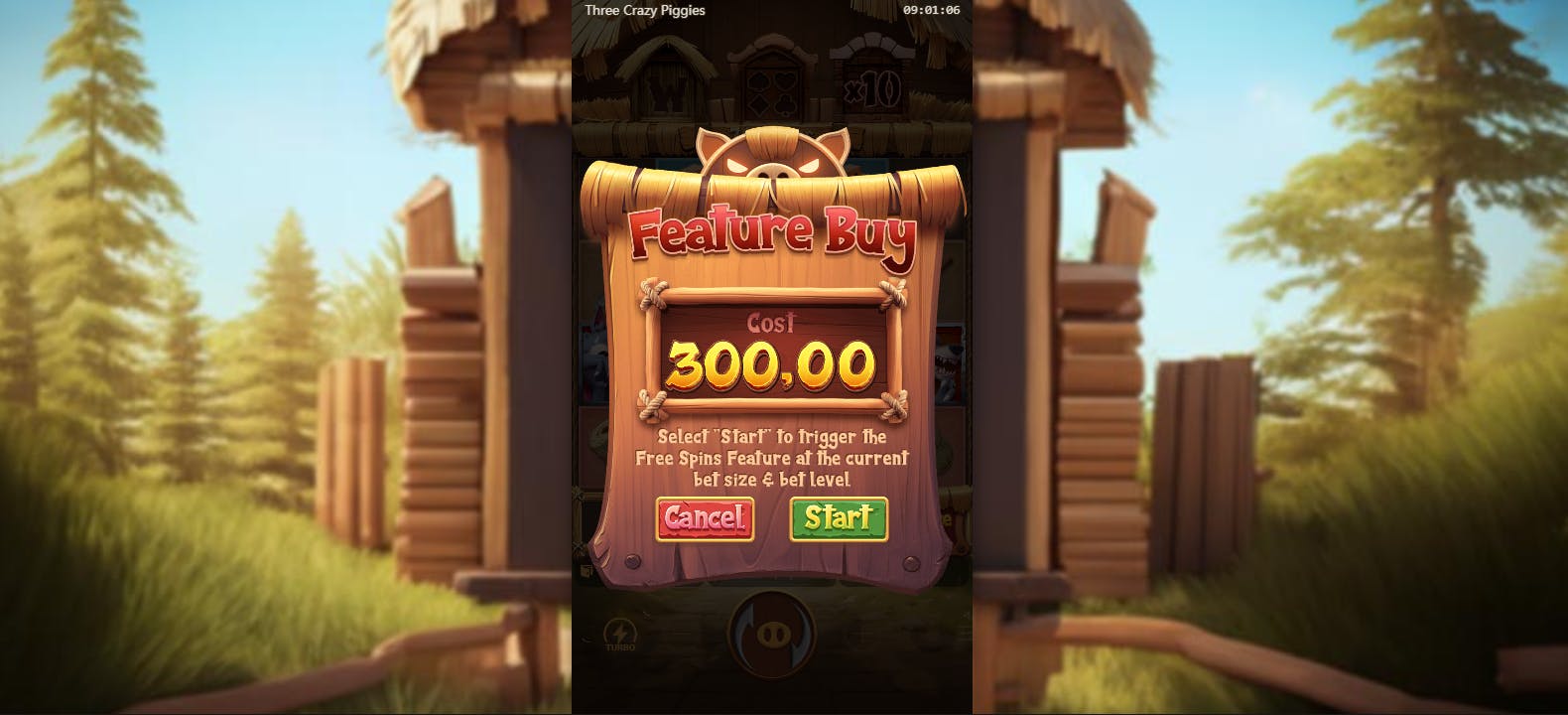Compra de bônus slot Three Crazy Piggies