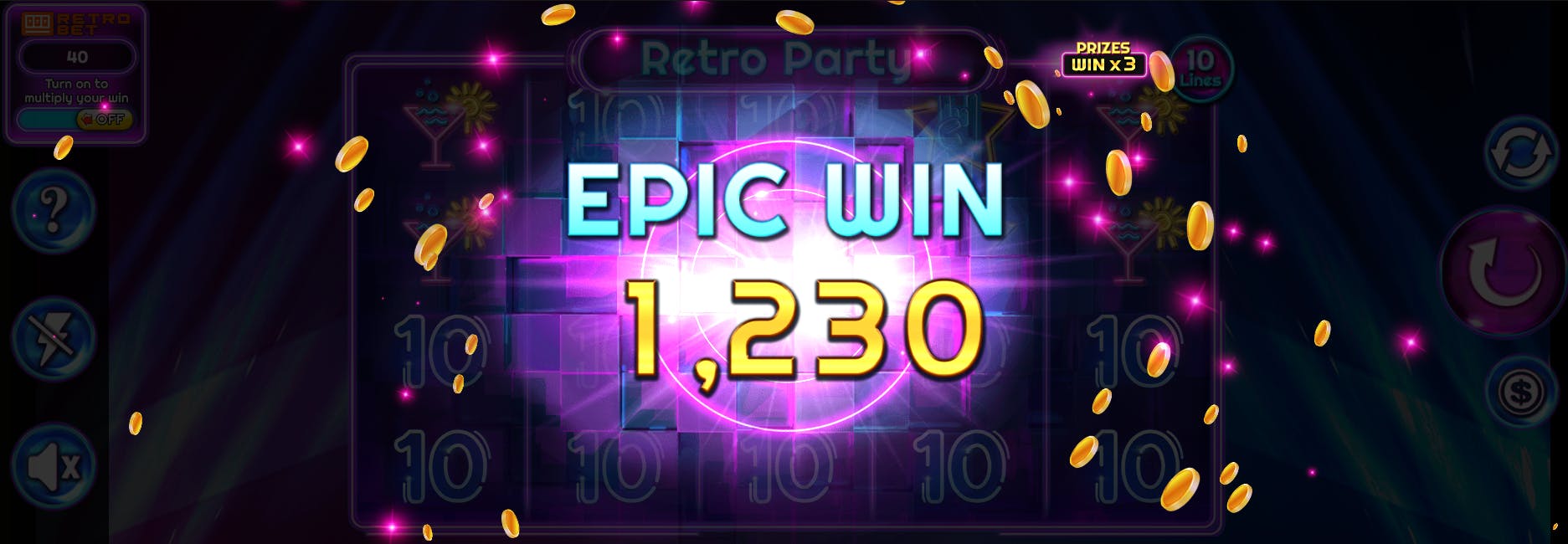 Epic Win slot Retro Party