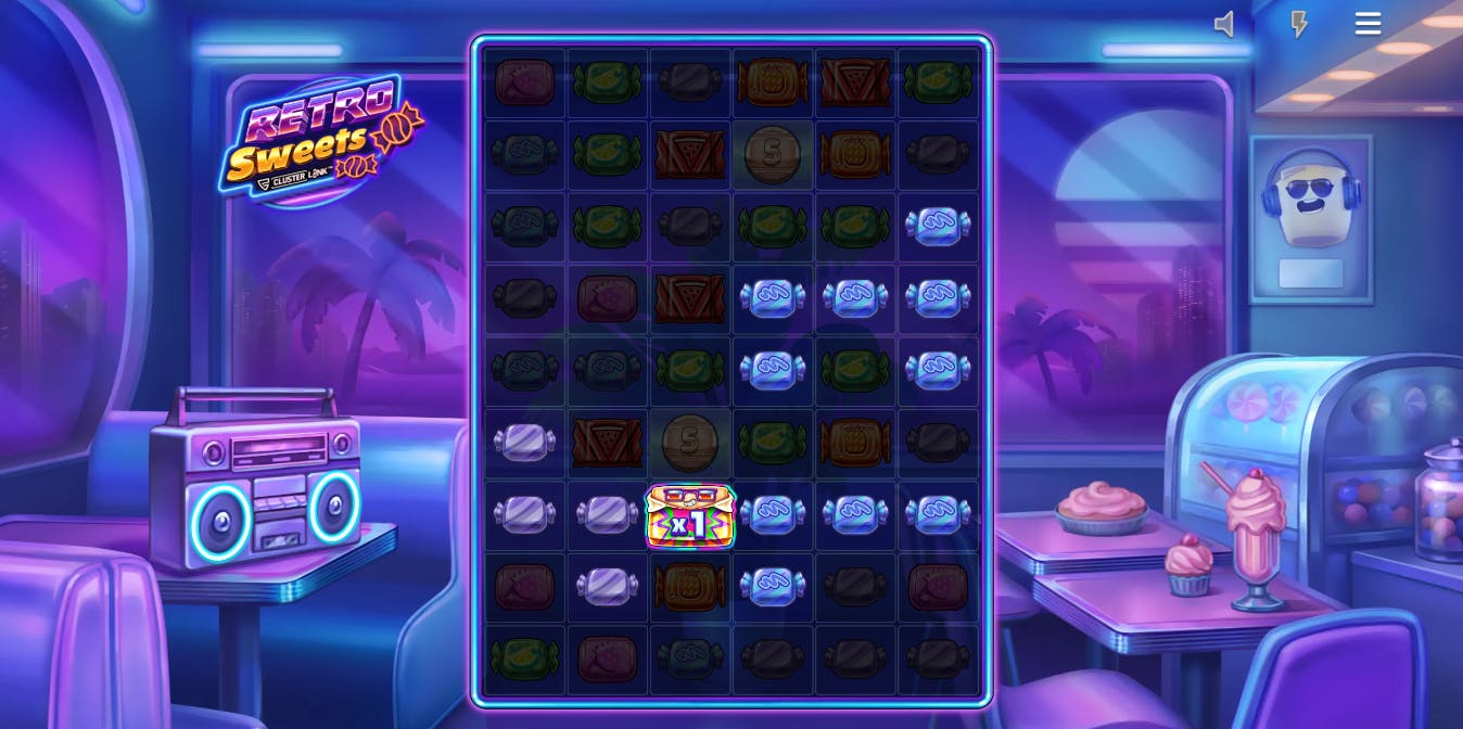 Combinação vencedora slot Retro Sweets