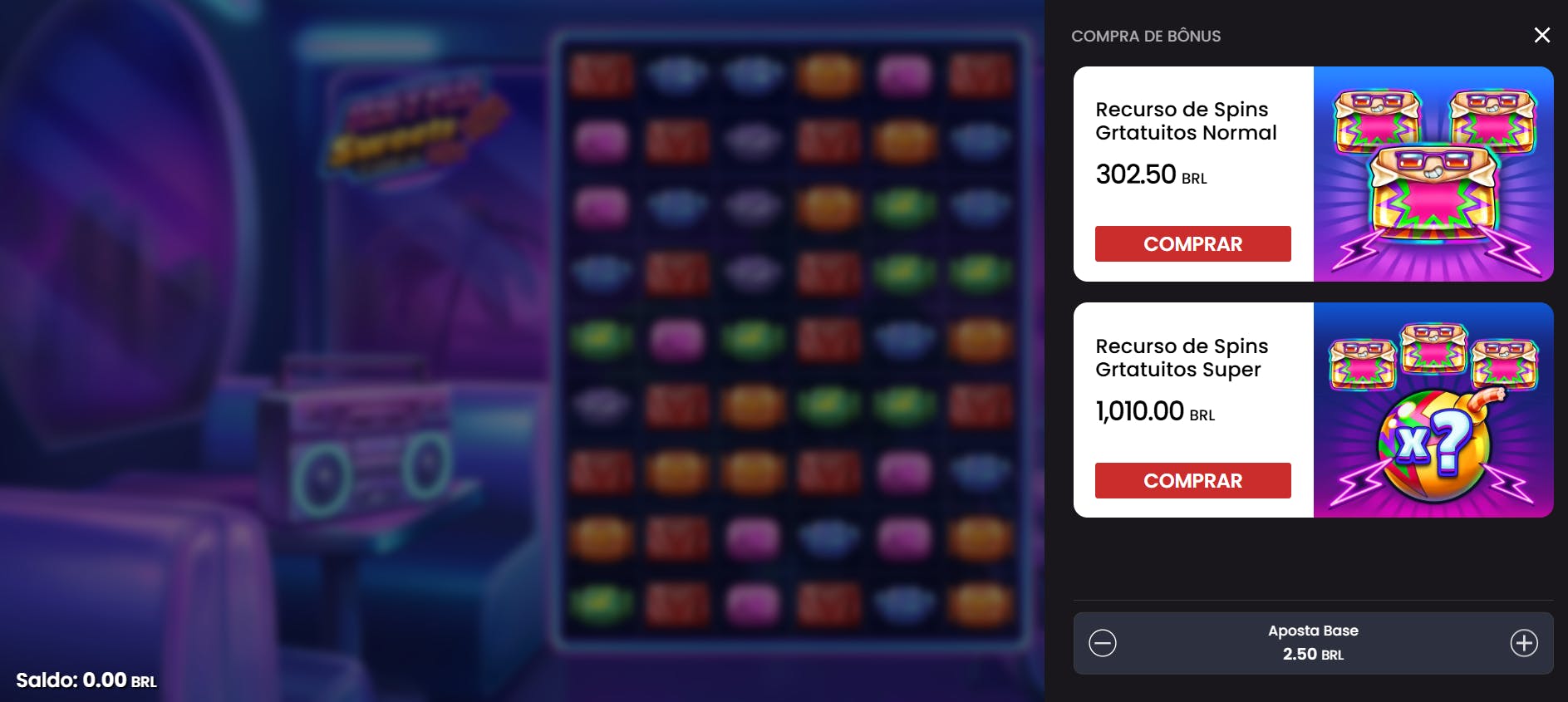 Compra de bônus slot Retro Sweets