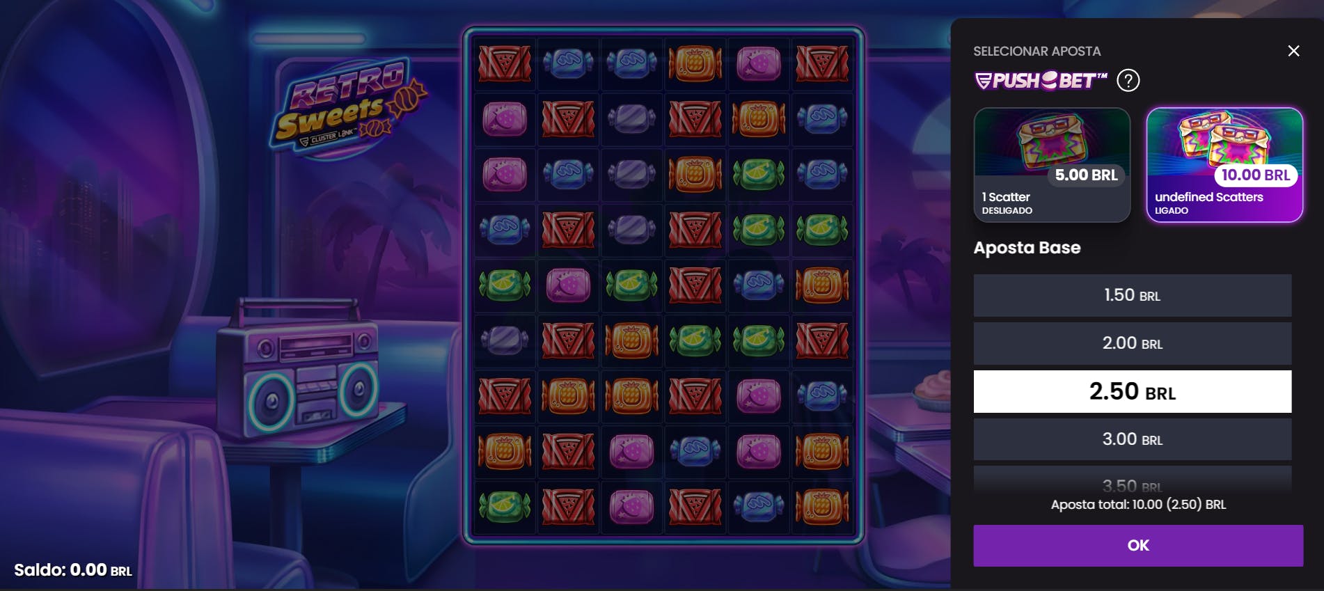 PushBet slot Retro Sweets