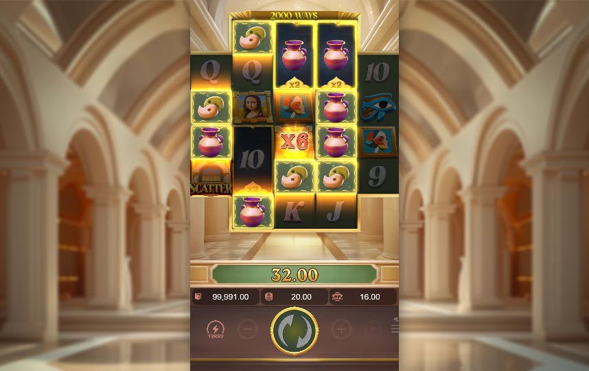 Combinação vencedora jogo Museum Mystery