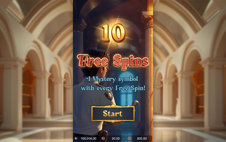 Recurso Free Spins jogo Museum Mystery
