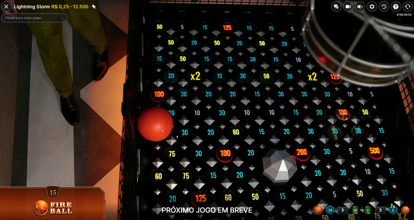 Bônus Fire Ball jogo Lightning Storm