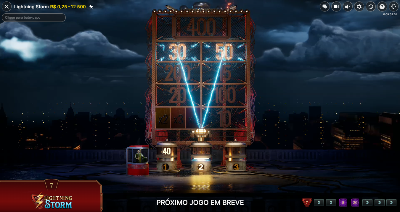 Bônus Lightning Storm jogo ao vivo