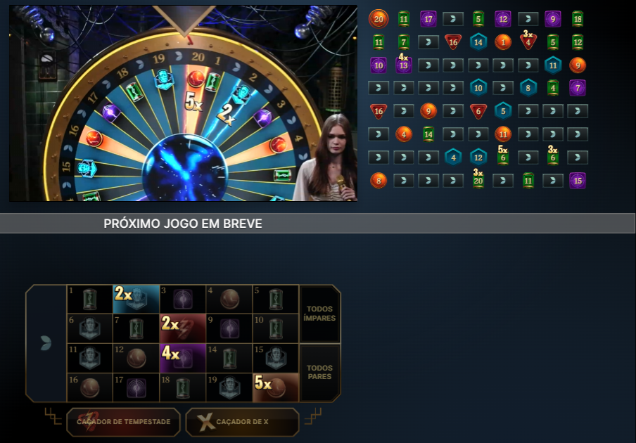 Tipos de aposta jogo Lightning Storm