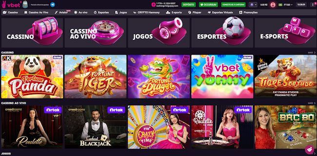 Cassino VBet layout