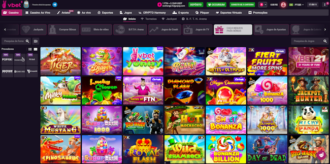 Caça-níqueis cassino Vbet