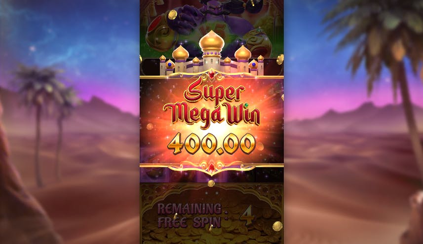 Super Mega Win slot Genie's 3 Wishes