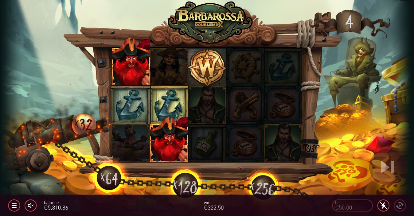 Recurso wild cascata jogo Barbarossa
