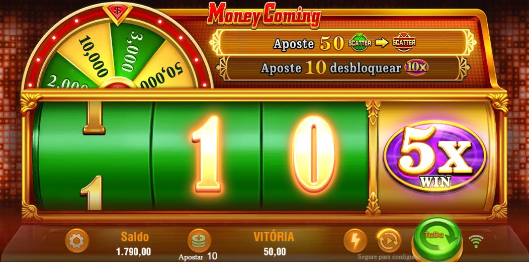 Combinação vencedora slot money coming