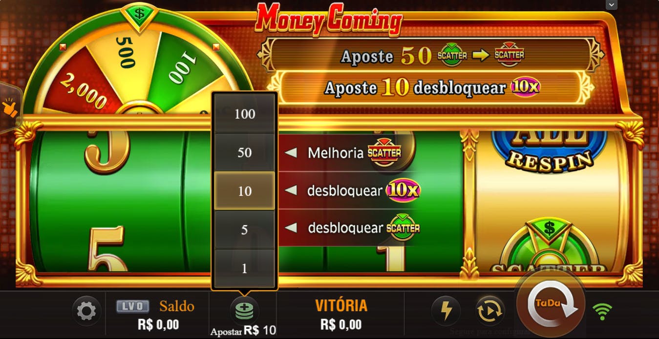 Apostas slot money coming