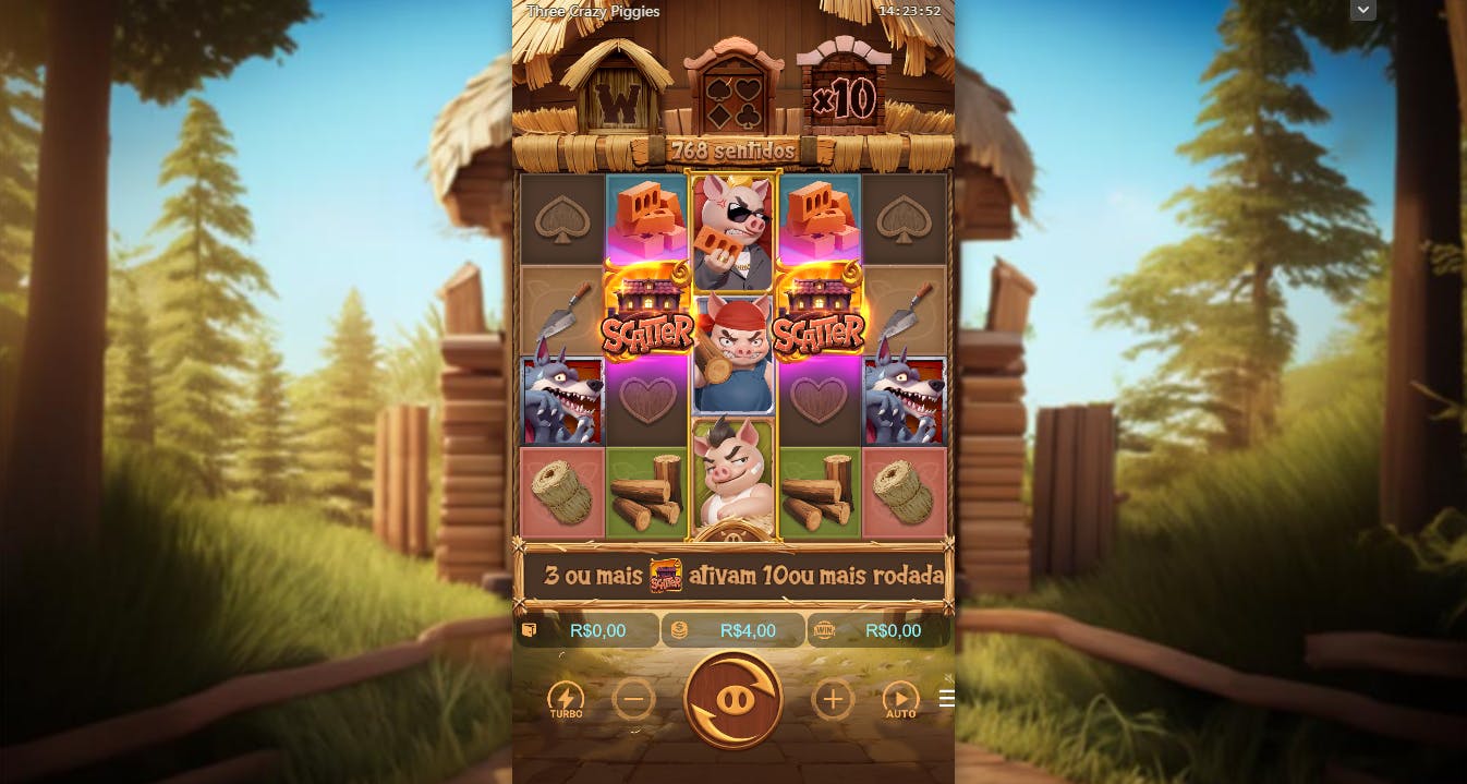 Three Crazy Piggies slot layout