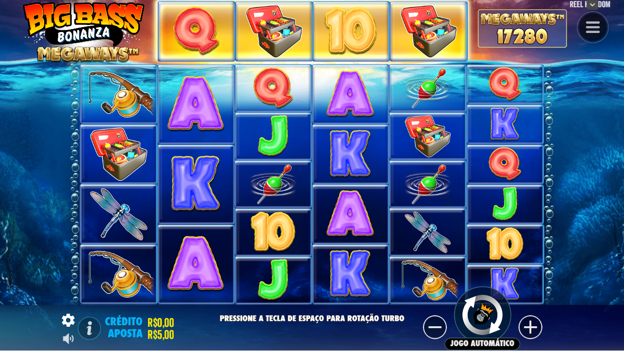 Big Bass Bonanza Megaways slot layout