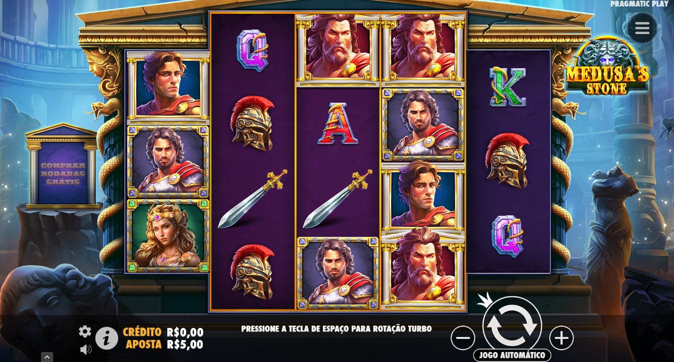 Medusa's stone slot layout