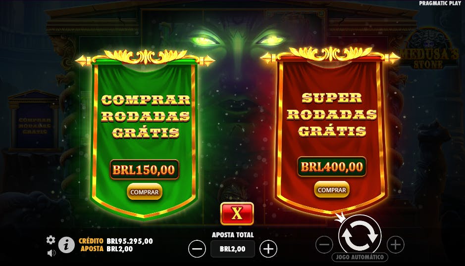 Compra de bônus jogo Medusa's stone
