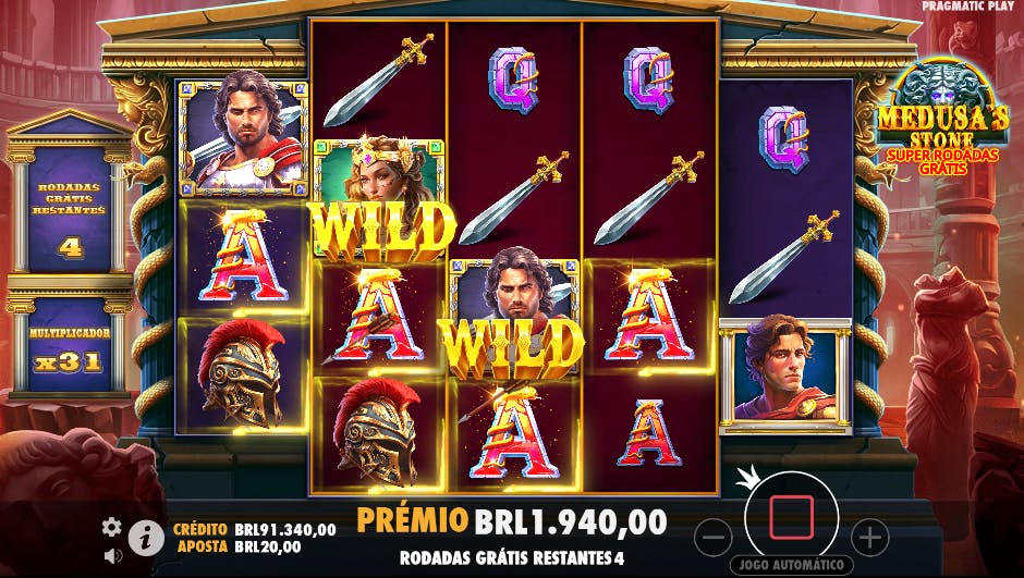 Super Rodadas grátis slot Medusa's stone
