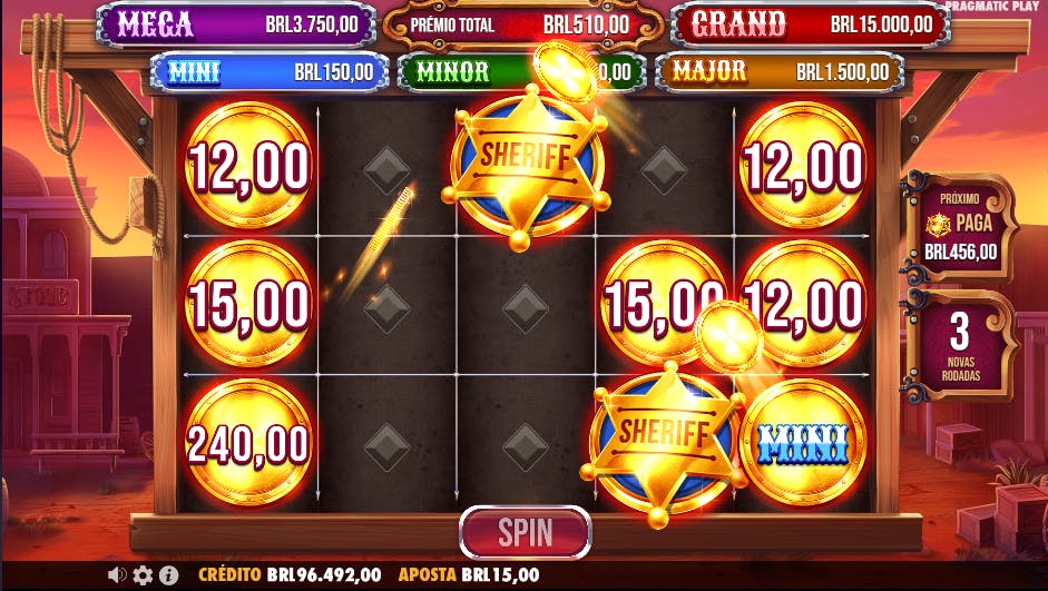 Bônus Money Respin jogo Badge Blitz