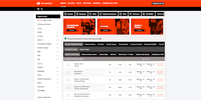 Site Apostas Esportivas BetWarrior