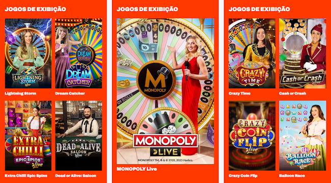 Jogos de cassino ao vivo BetWarrior