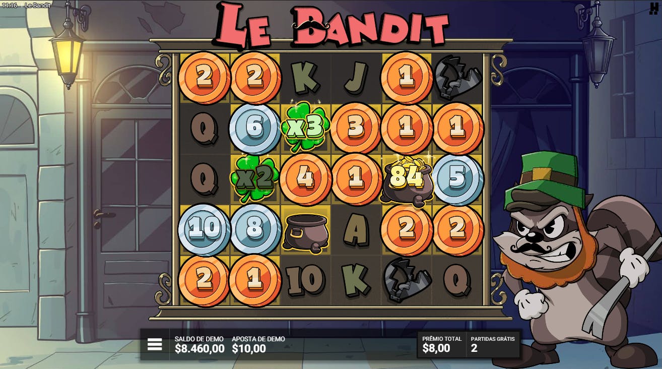 Bônus Sorte do Bandido slot Le Bandit
