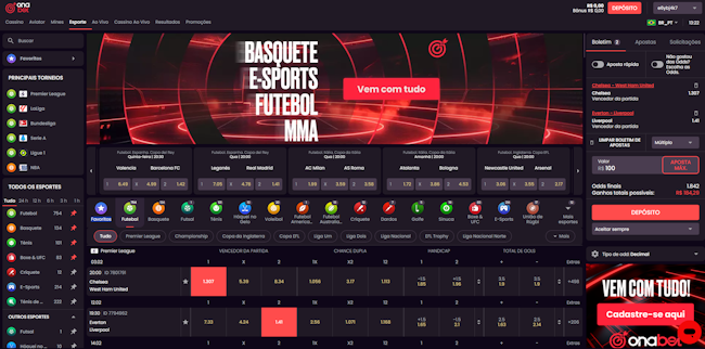 Apostas esportivas Site Onabet