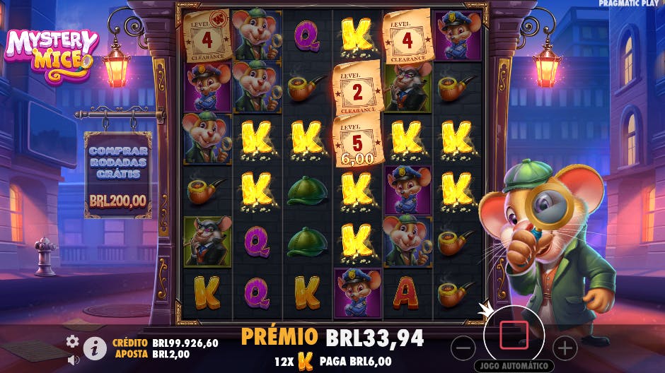 Combinação vencedora slot Mystery Mice