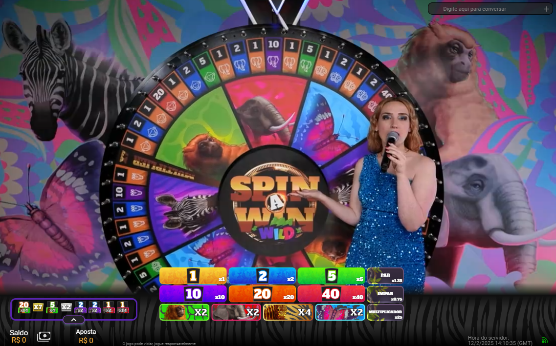 Layout game show Spin a Win Wild