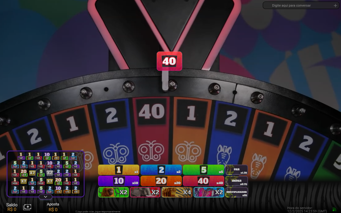 Aposta x40 jogo Spin a Win Wild