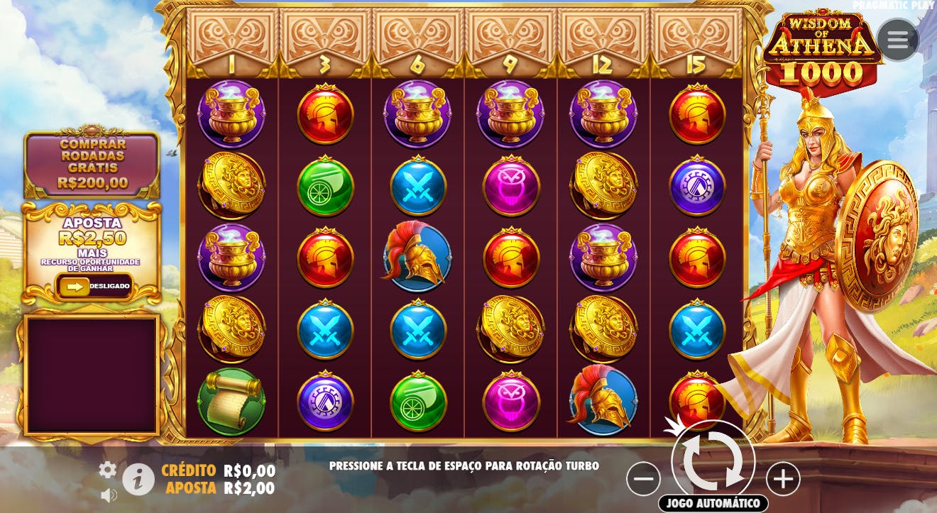Jogo cassino Wisdom of Athena 1000