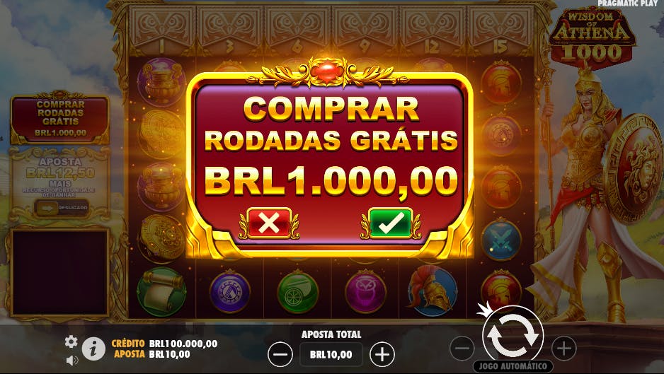 Recursos comprar rodadas grátis slot Wisdom of Athena 1000
