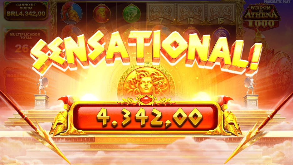 Super Mega Win jogo Wisdom of Athena 1000