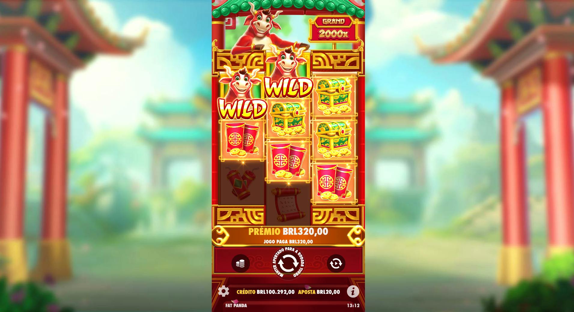 Combinação vencedora slot Touro Sortudo
