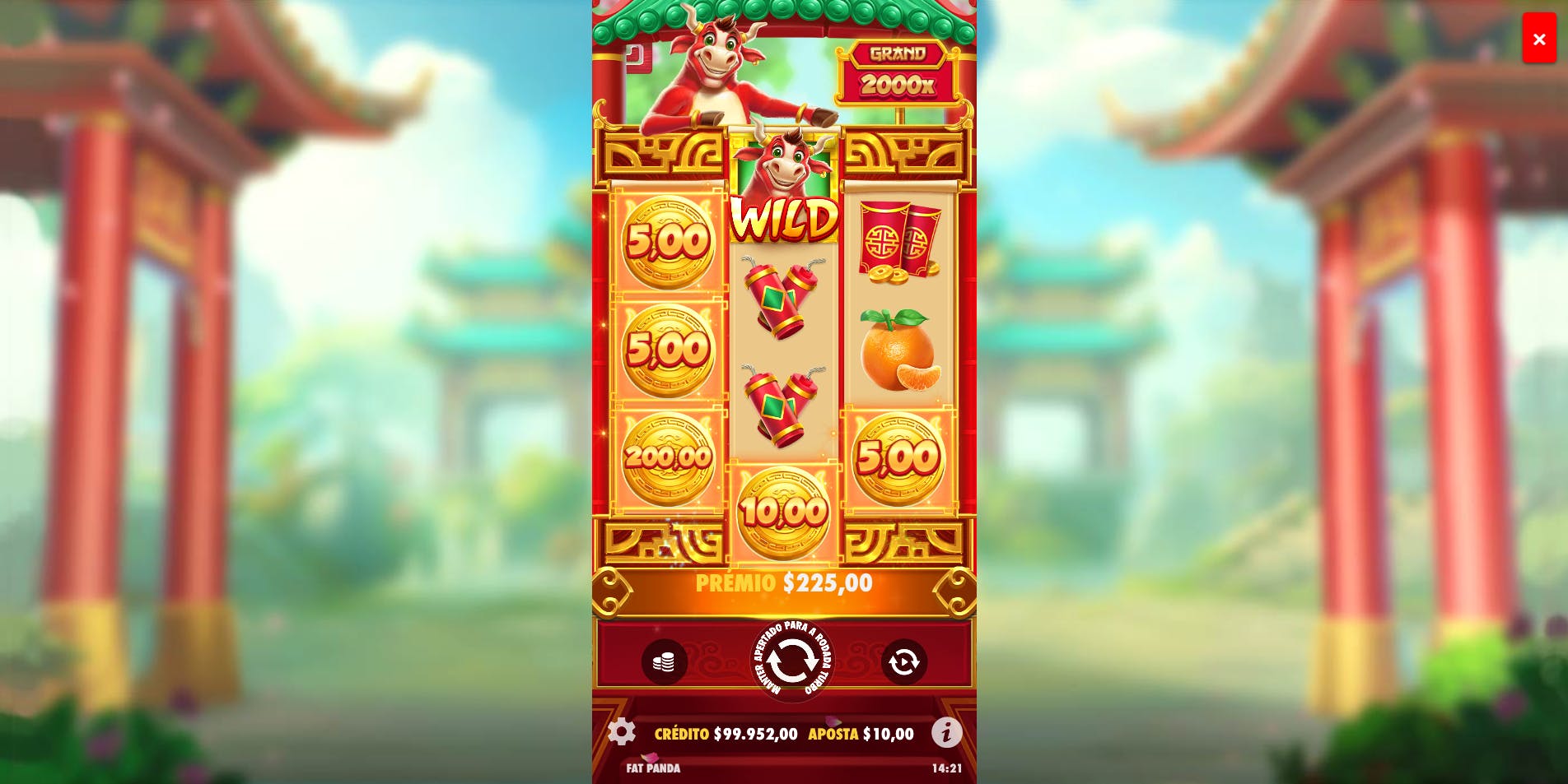 Recurso símbolos DINHEIRO slot Touro Sortudo