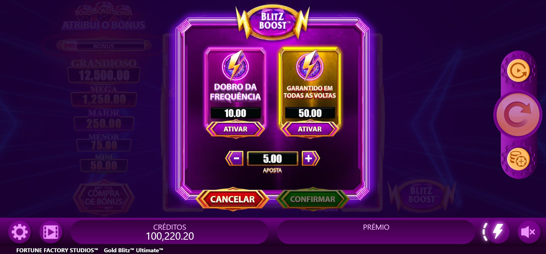 Recurso Blitz Boost slot Gold Blitz Ultimate