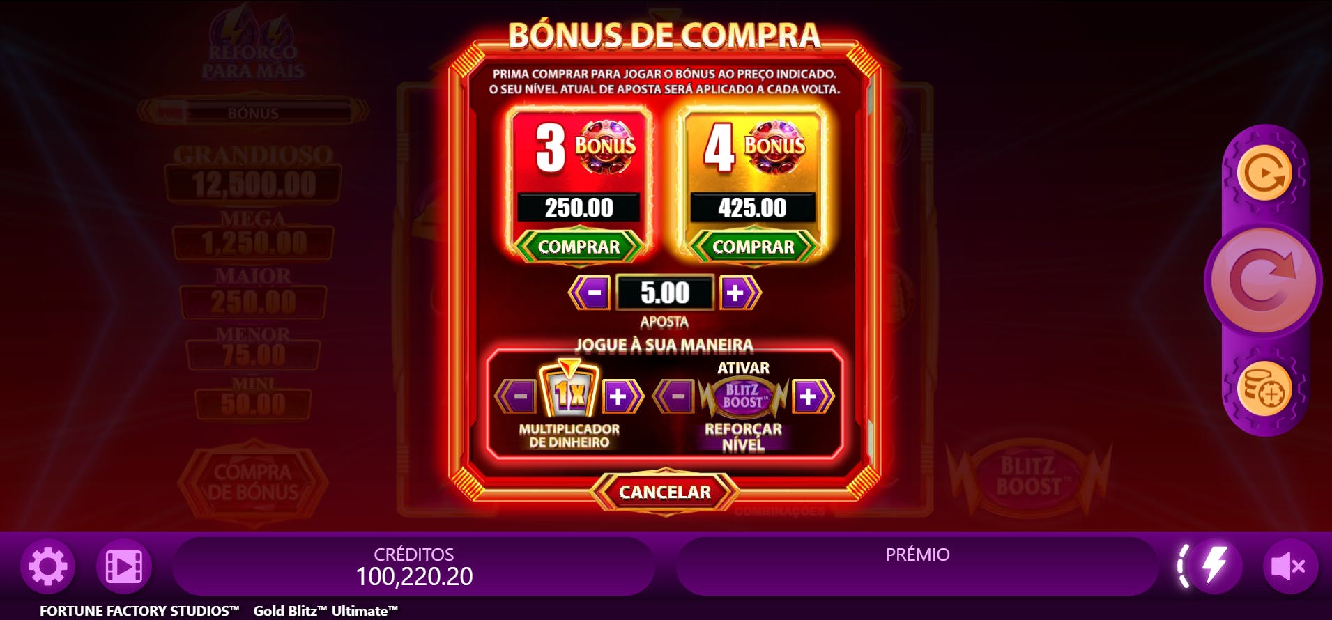 Bonus de compra jogo Gold Blitz Ultimate