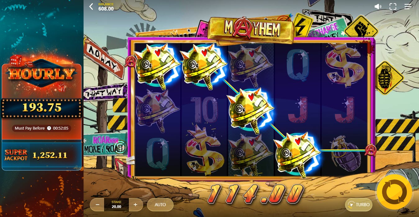 Combinação vencedora jogo Mayhem