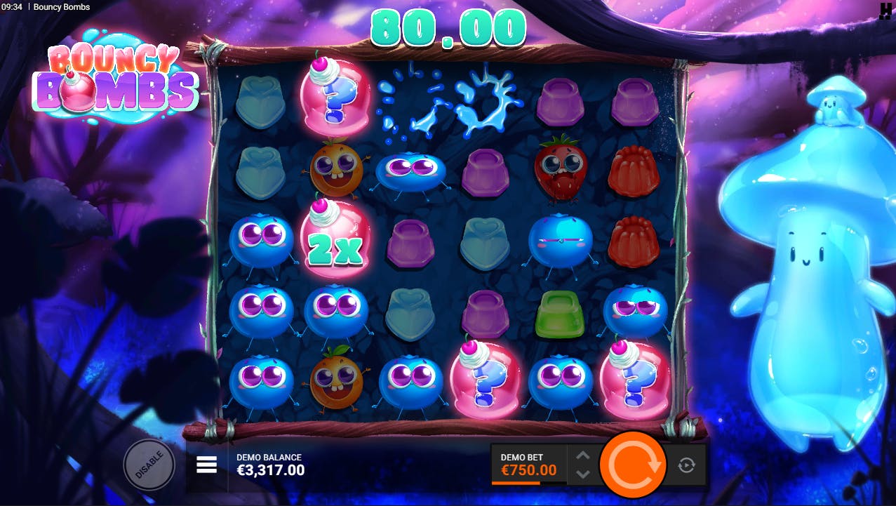 Combinação vencedora sot Bouncy Bombs