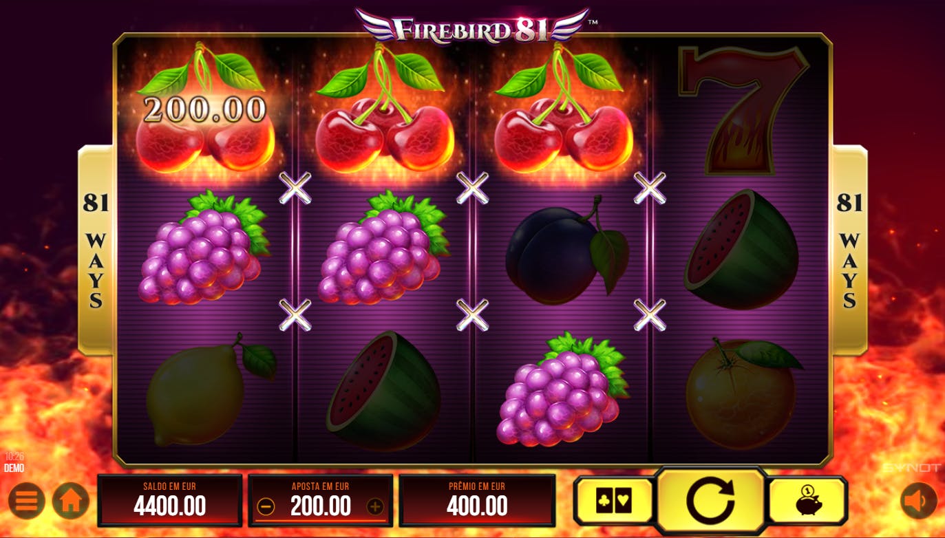 Combinação vencedora slot Firebird 81