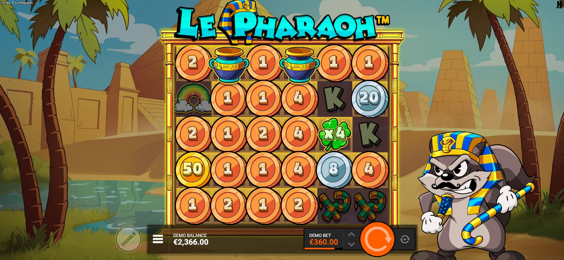 Recurso riquezas douradas jogo Le Pharaoh