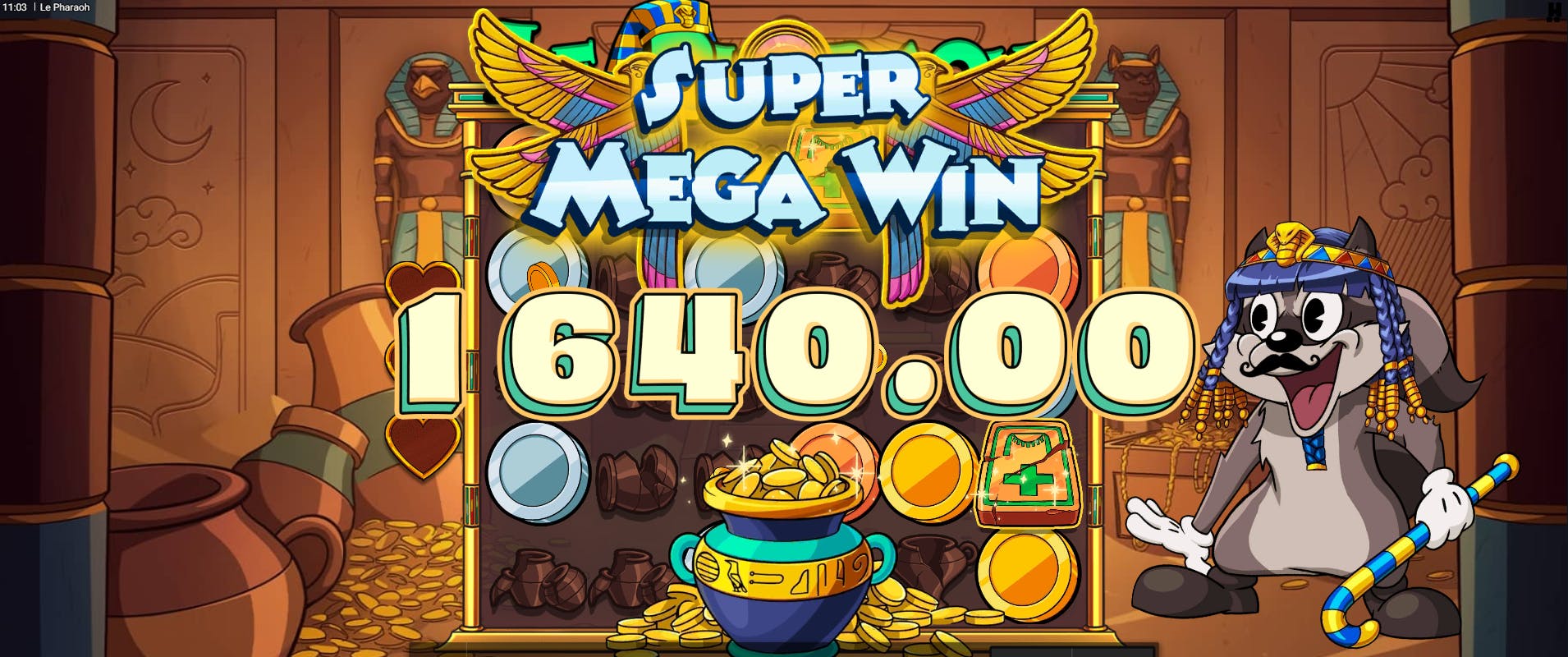 Super Mega Win slot Le pharaoh