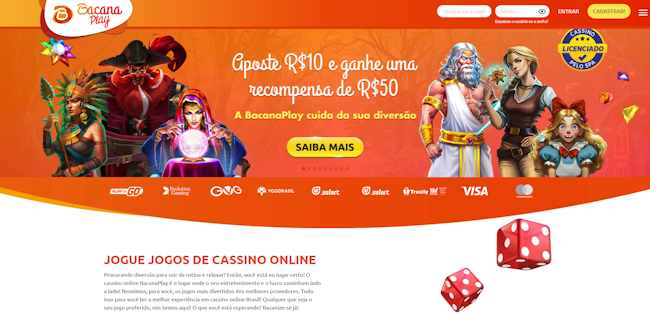 Site Cassino BacanaPlay Layout