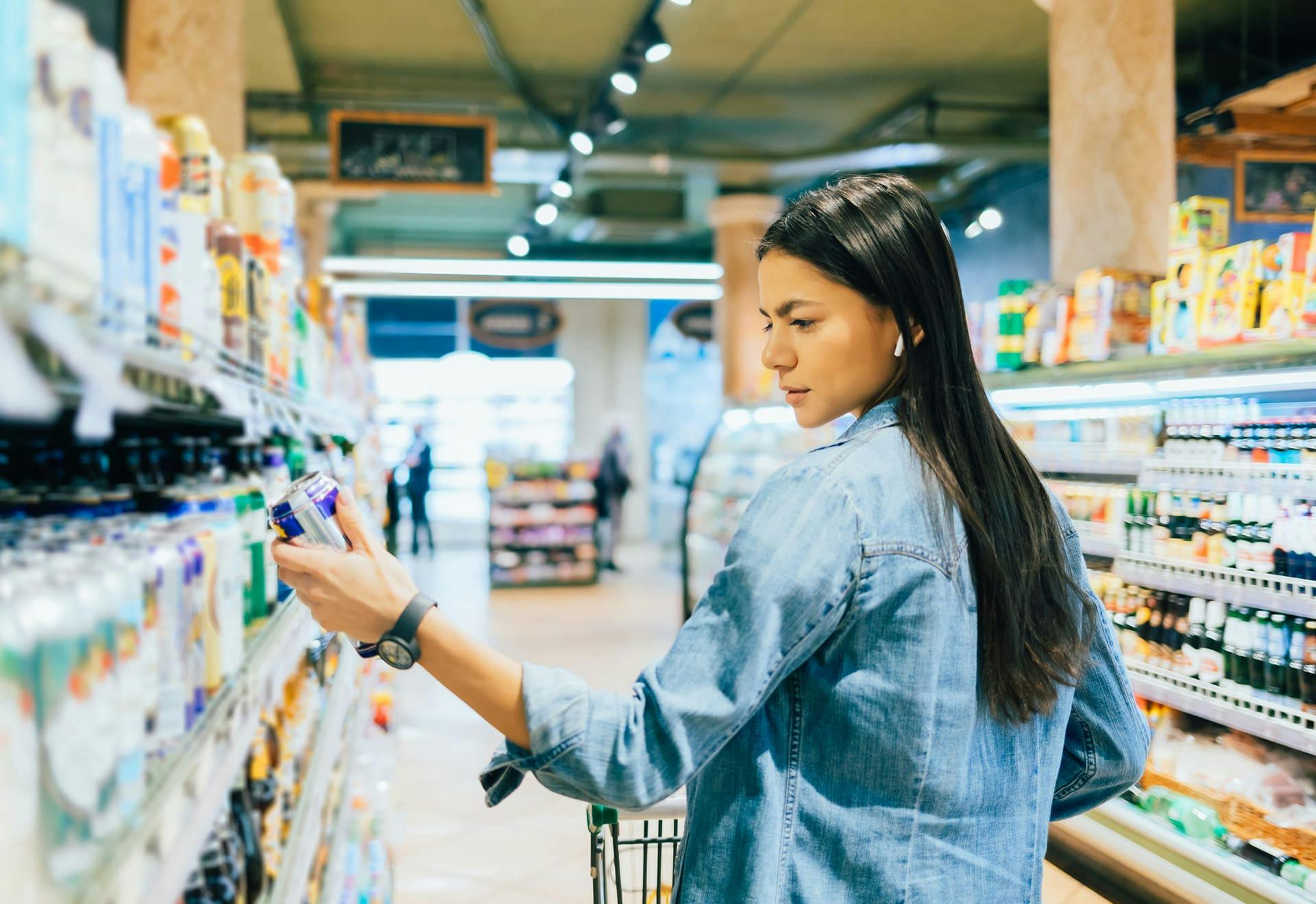 Woman shopping at the store.