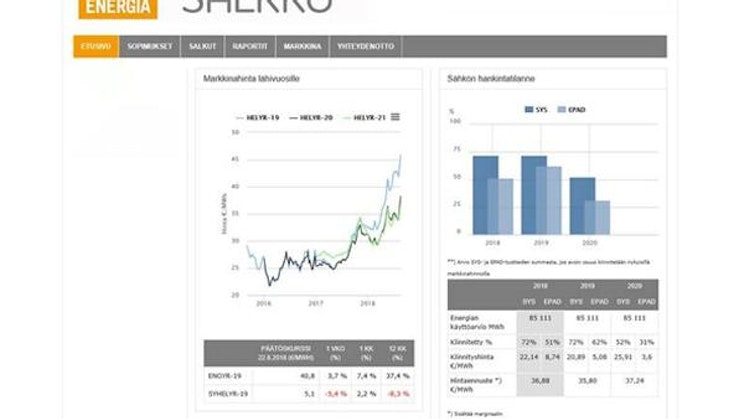 Kuvakaappaus SALKKU-palvelusta.