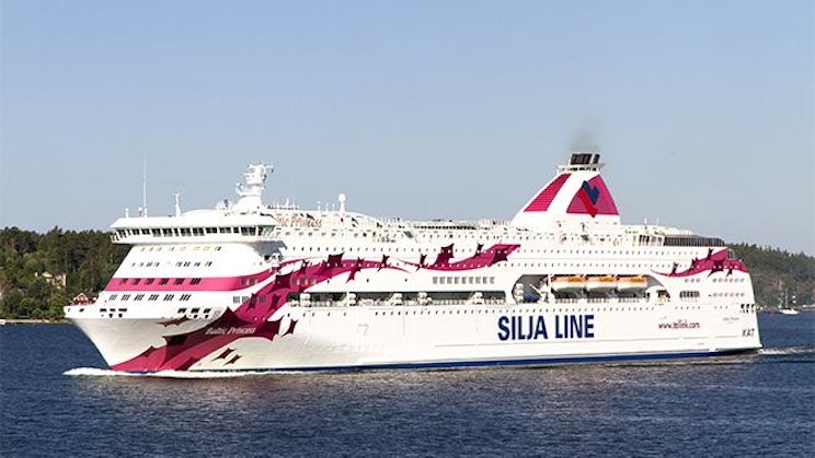 Tallink Siljan risteilyalus Baltic Princess Itämerellä.