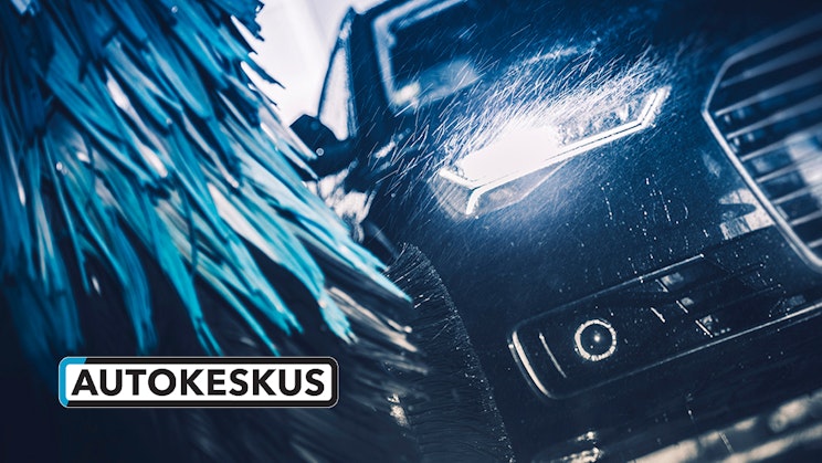 lähikuva auton etuosasta