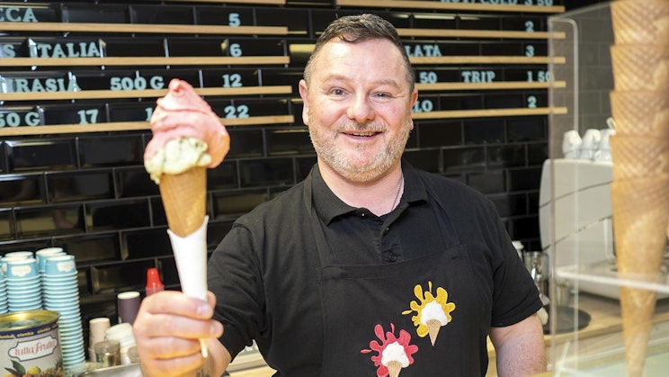 Gelateria Nuvolen omistaja Stefano Morosi.
