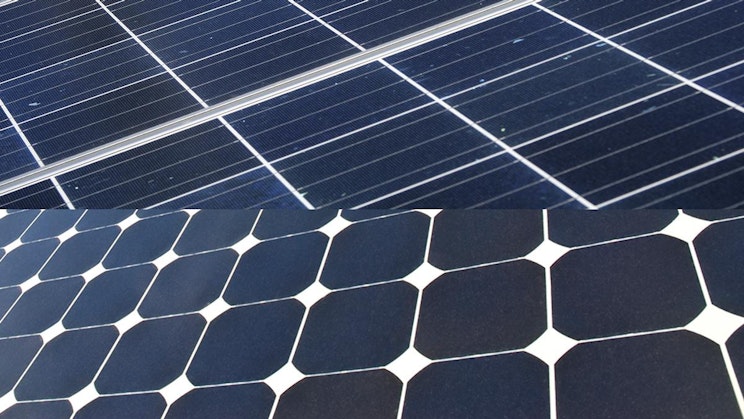 lähikuva rakennuksen aurinkopaneelista