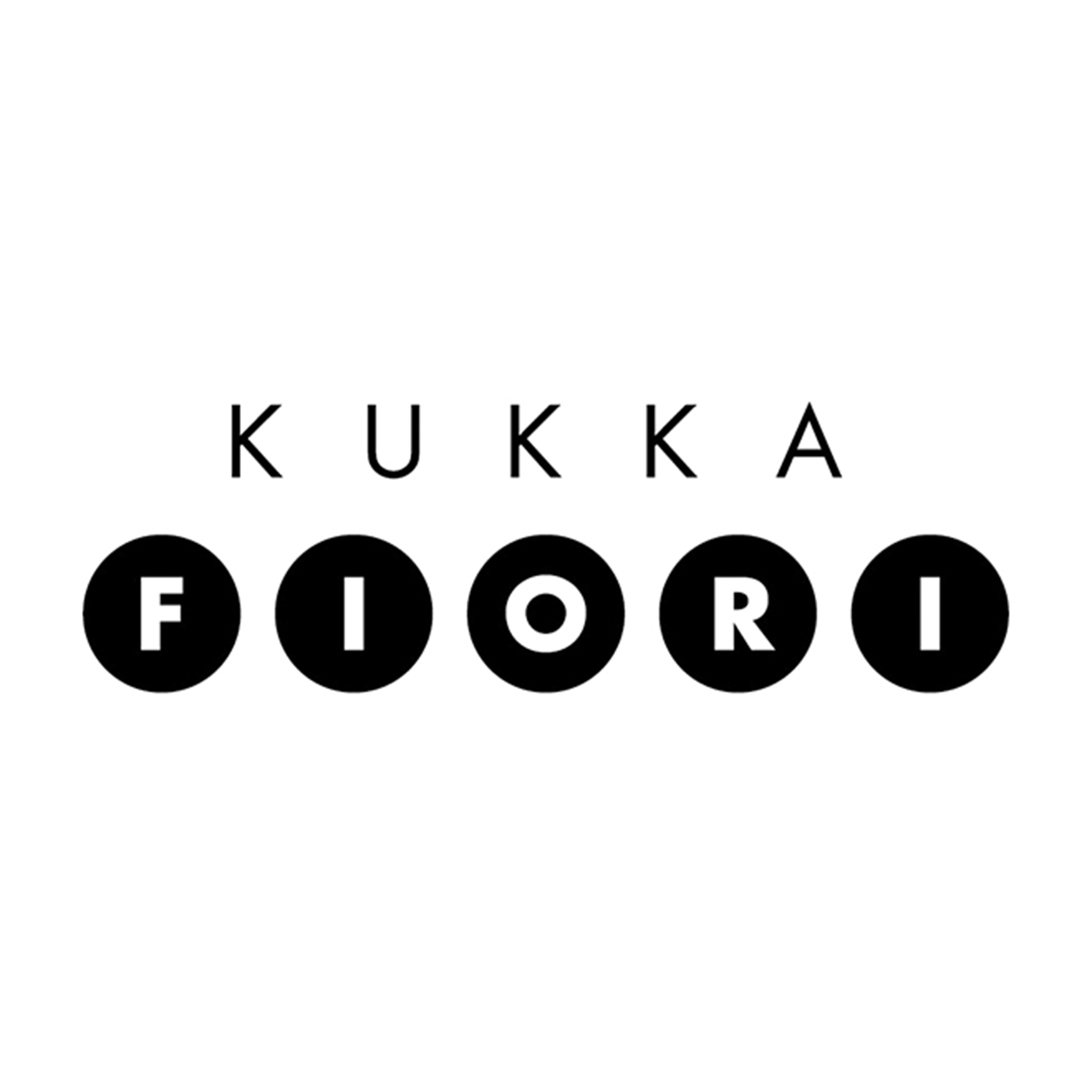 Kukka fiorin mustavalkoinen logo